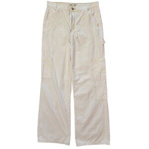 Signature 8 Sz M White Jeans Cargo Pants Pockets Y2K Gorpcore Grunge 100% Cotton